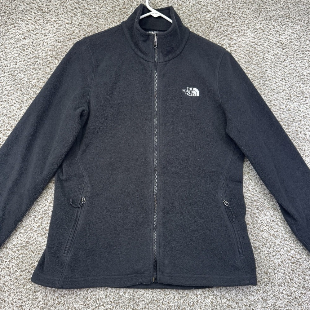 The North Face Fleece Jacket Women's Size Medium Black Full Zip Outdoor Hiking - Picture 2 of 16